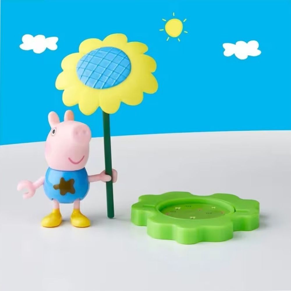 Set figurina cu umbrela, Peppa Pig, Muddy Friends, George, G1349