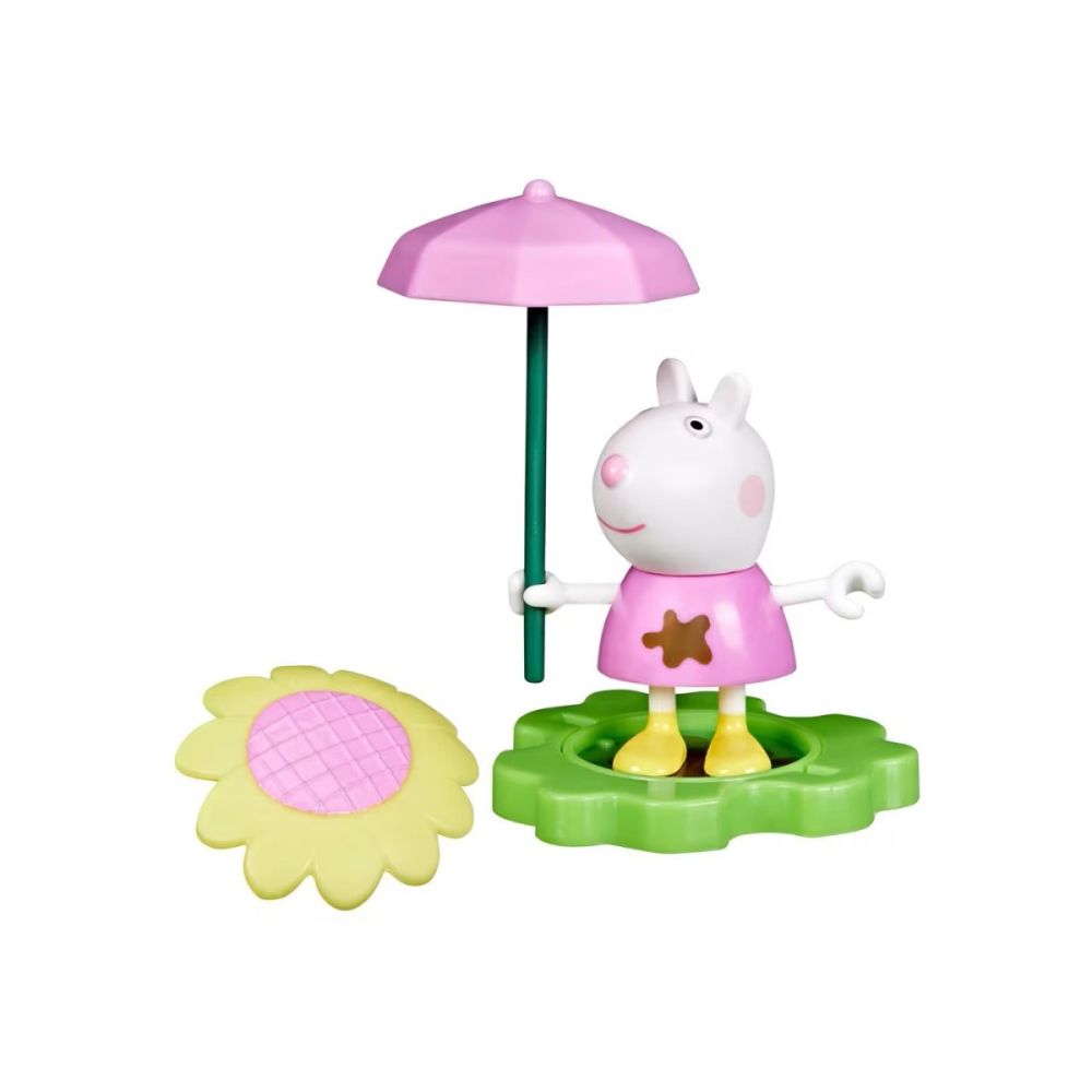 Set figurina cu umbrela, Peppa Pig, Muddy Friends, Suzy, G1350