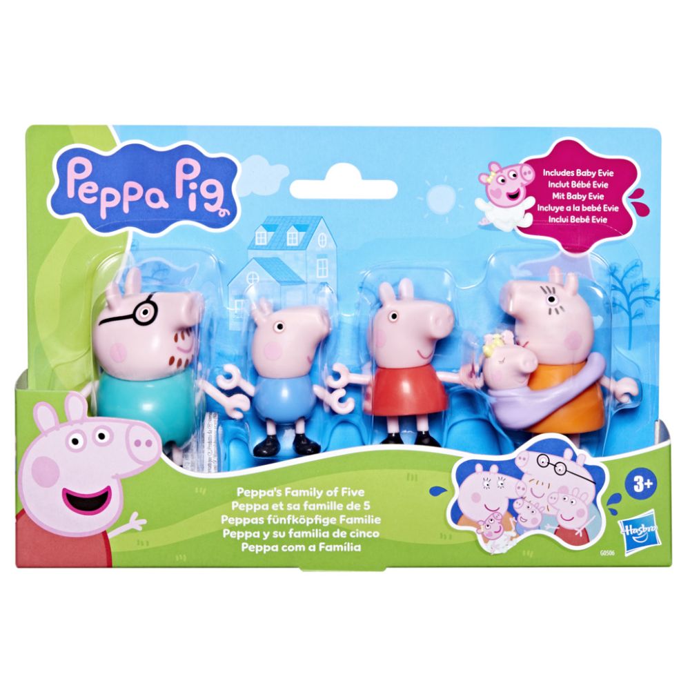 Set de joaca cu 5 figurine Peppa Pig, Peppas Family, G0506
