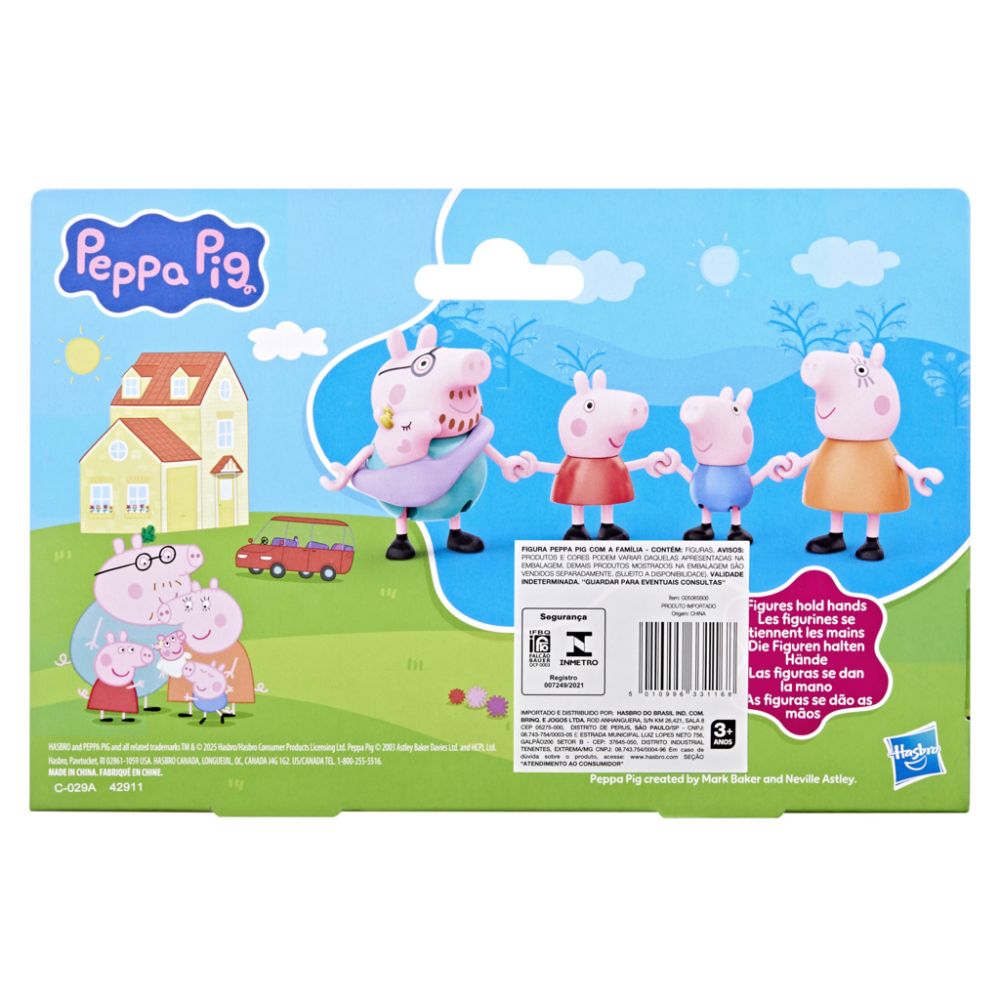 Set de joaca cu 5 figurine Peppa Pig, Peppas Family, G0506