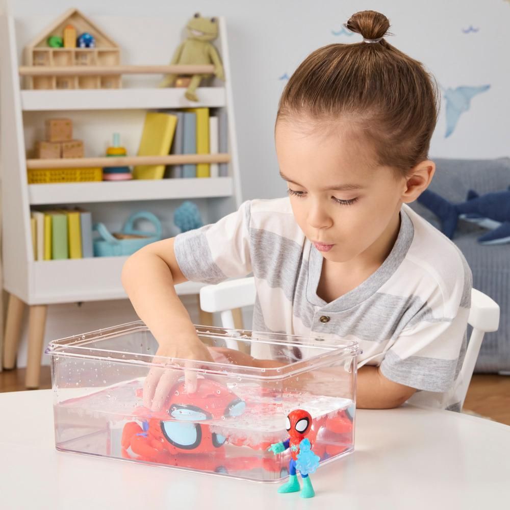 Figurina cu vehicul, Spidey and his Amazing Friends, Water-Webs Spider Crab, G1464
