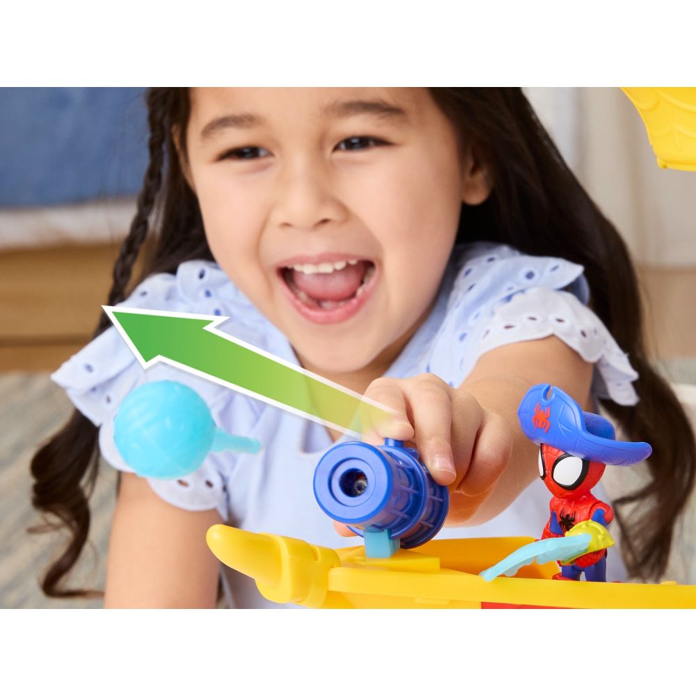 Set de joaca cu figurine, Spidey and his Amazing Friends, Nava piratilor, Water webs, G0666
