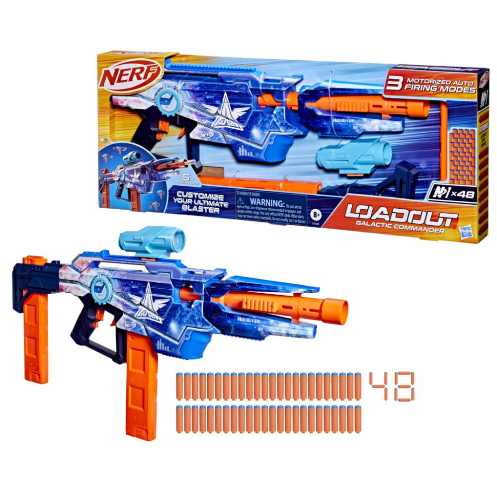 Blaster cu 48 sageti din spuma, Nerf Loadout, Galactic Comander, G1580