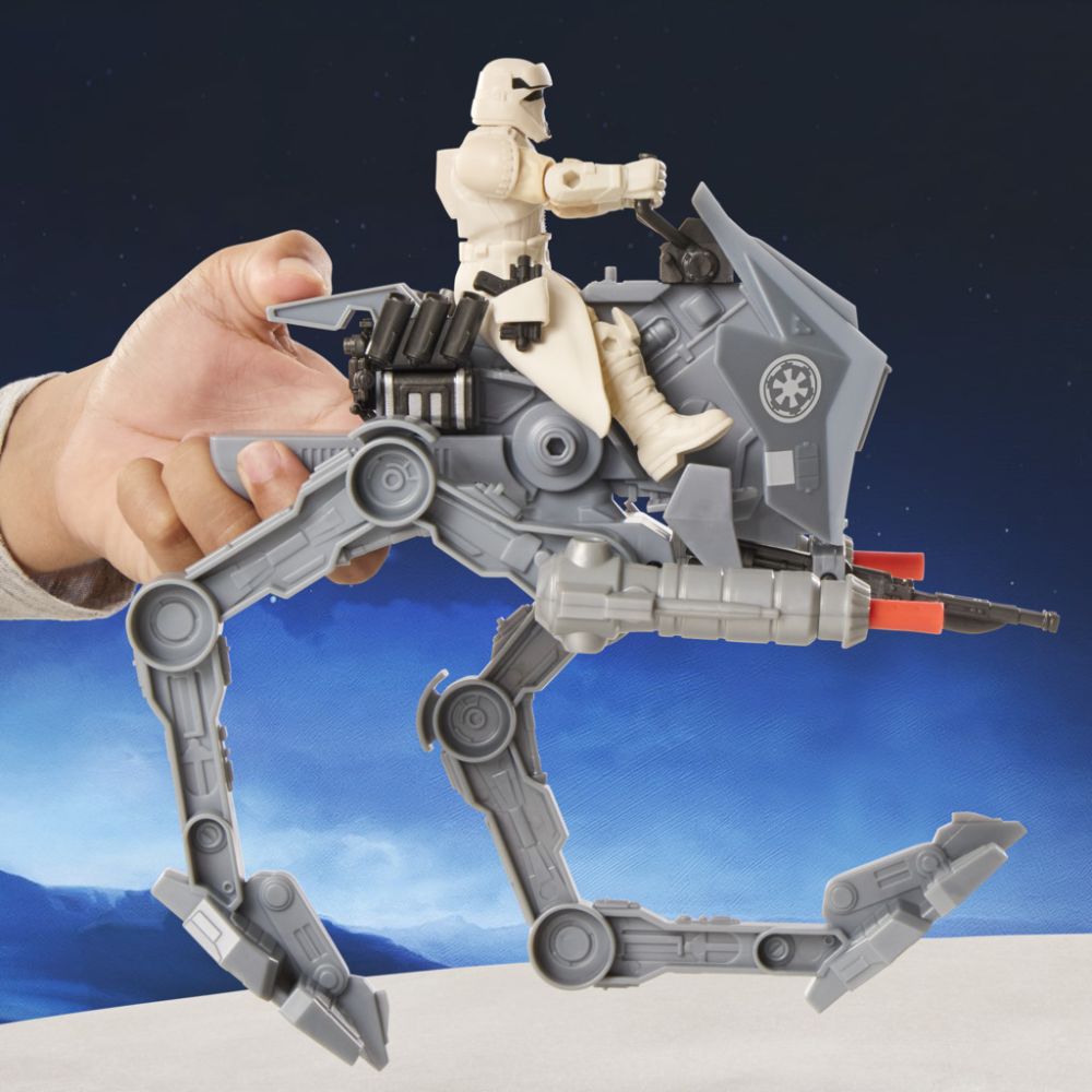 Figurina cu vehicul, Star Wars, ActionVerse AT-RT si Imperial Driver, G2840