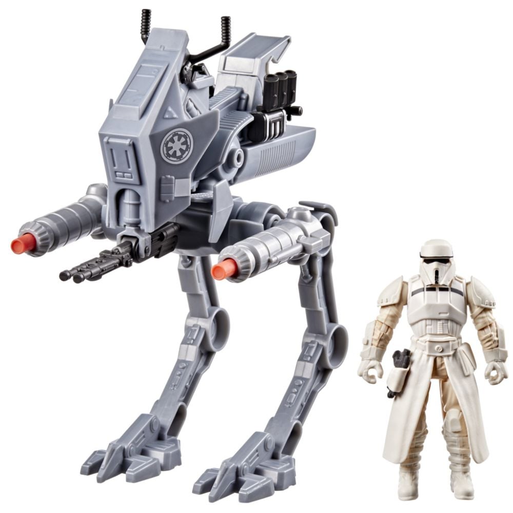 Figurina cu vehicul, Star Wars, ActionVerse AT-RT si Imperial Driver, G2840