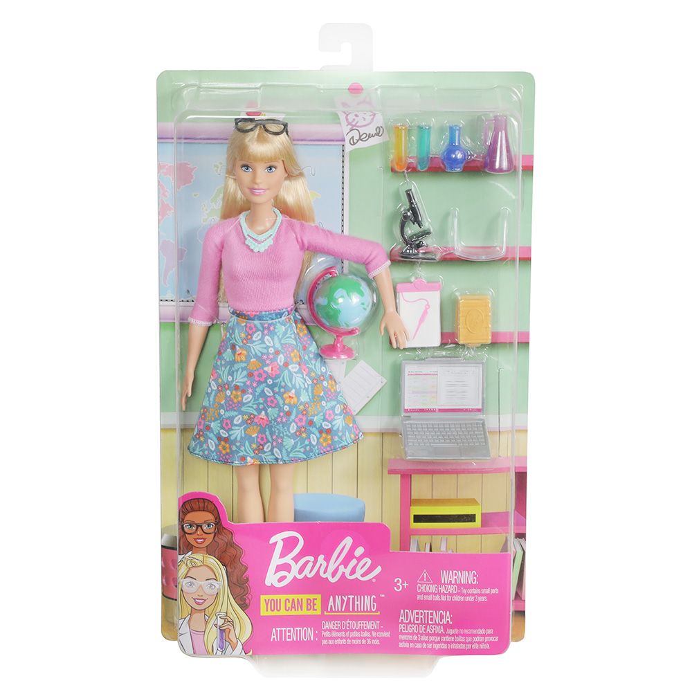 Set papusa cu accesorii, Barbie, Profesoara, GJC23