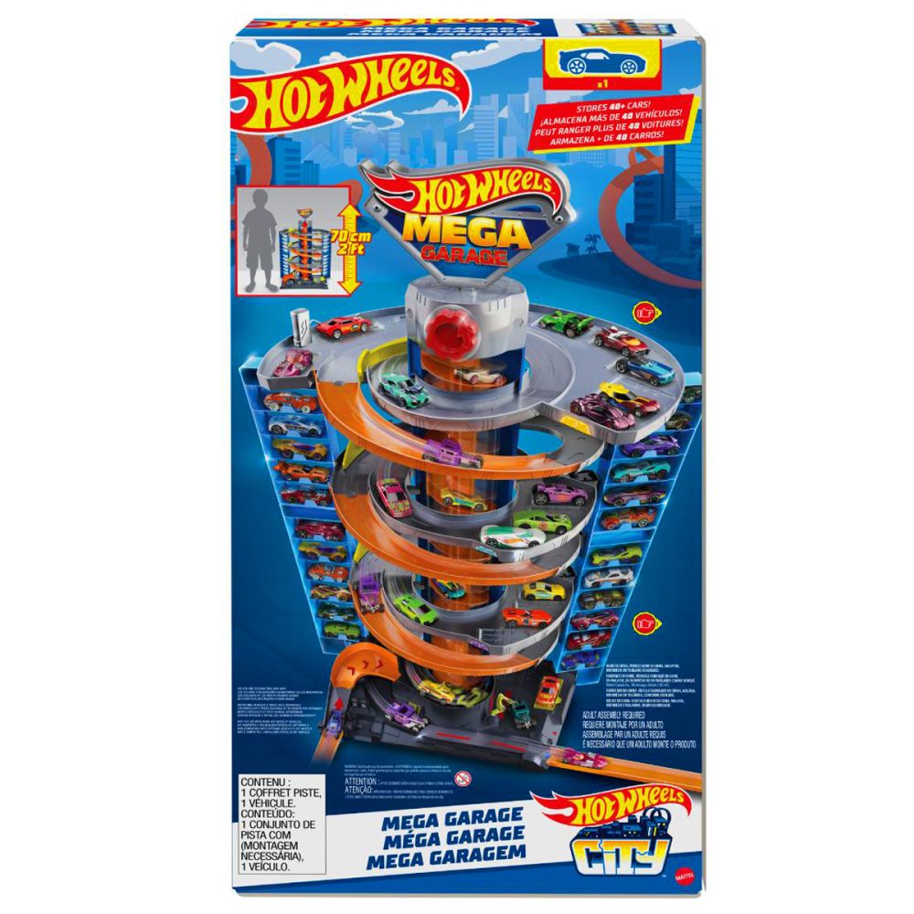 Set de joaca cu masinuta Hot Wheels City, Mega Garage, GTT95
