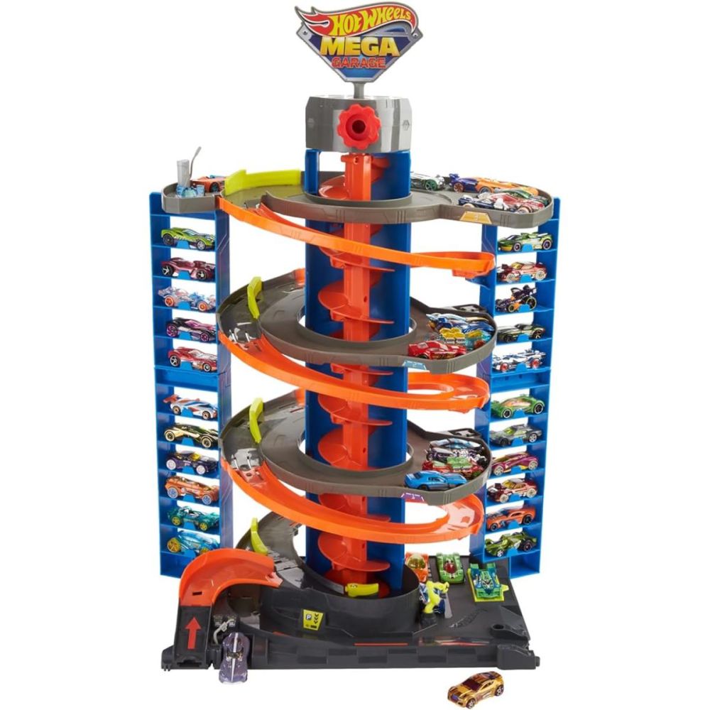 Set de joaca cu masinuta Hot Wheels City, Mega Garage, GTT95