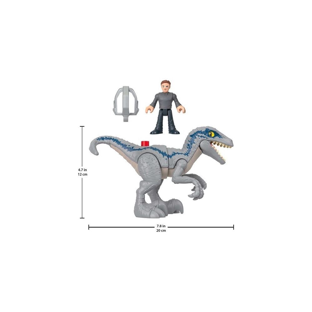 Set dinozaur cu figurina, Imaginext Jurassic World, Blue, HKG15