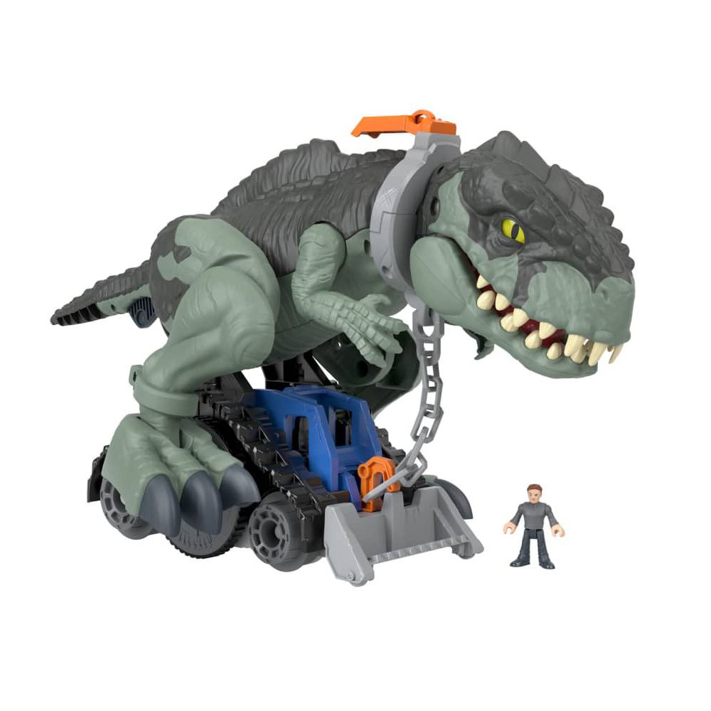 Set dinozaur cu figurina, Imaginext Jurassic World, Mega Stomp si Rumble Giga Dino, GWT22