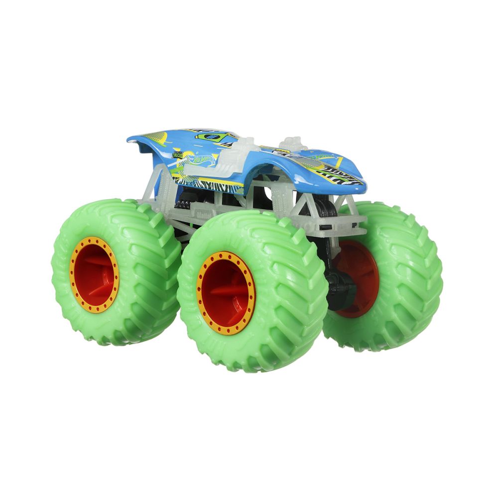Masinuta Monster Trucks, Hot Wheels, Glow in the Dark, 1:64, Twin Mill, HCB52