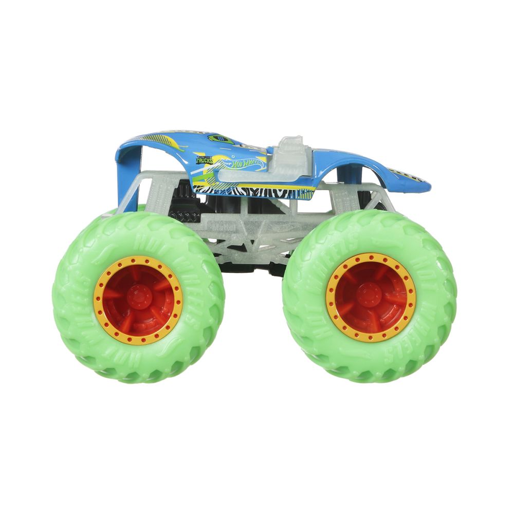 Masinuta Monster Trucks, Hot Wheels, Glow in the Dark, 1:64, Twin Mill, HCB52