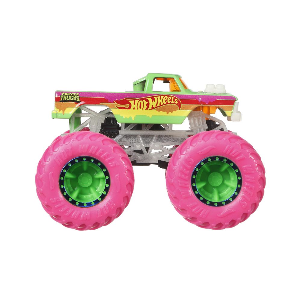 Masinuta Monster Trucks, Hot Wheels, Glow in the Dark, 1:64, Midwest Madnes, HCB54