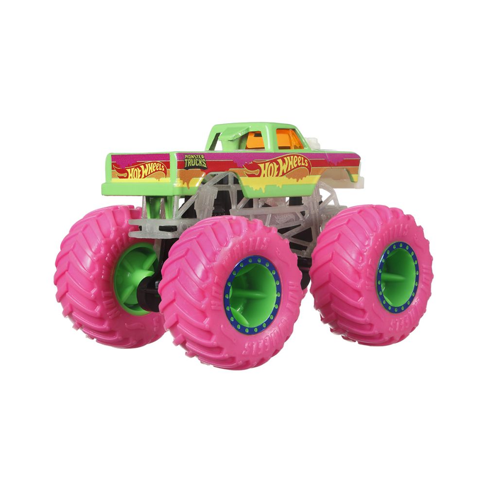 Masinuta Monster Trucks, Hot Wheels, Glow in the Dark, 1:64, Midwest Madnes, HCB54