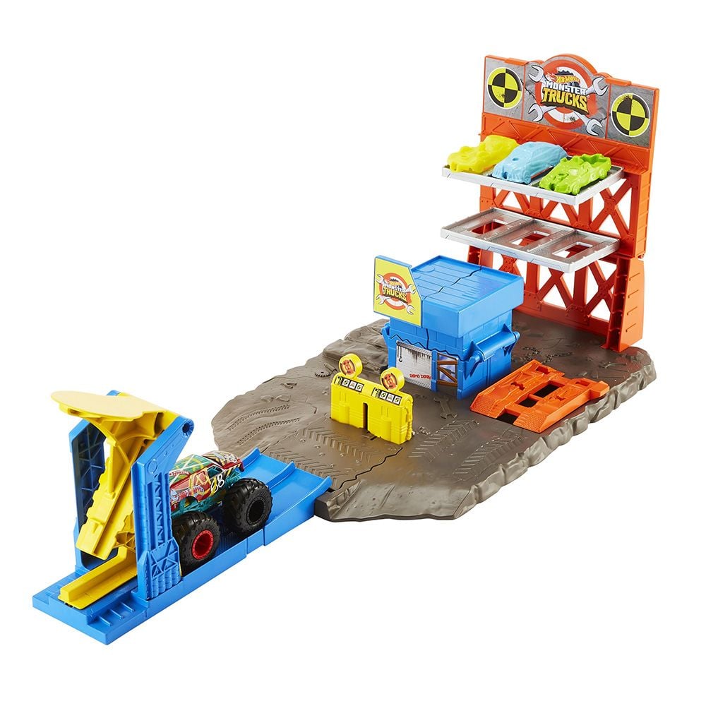 Hot wheels sales monster jam playset