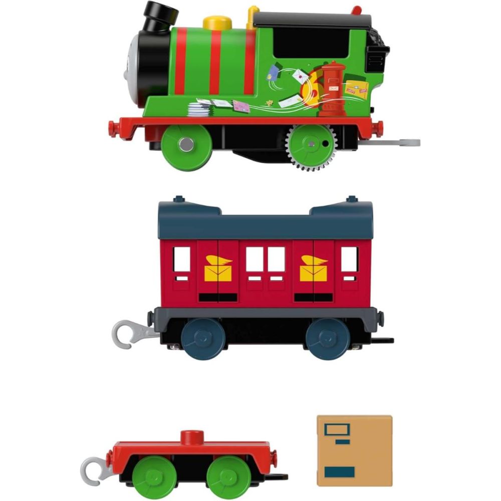 Locomotiva motorizata cu 2 vagoane, Thomas and Friends, Percy Mail Delivery, HMK04