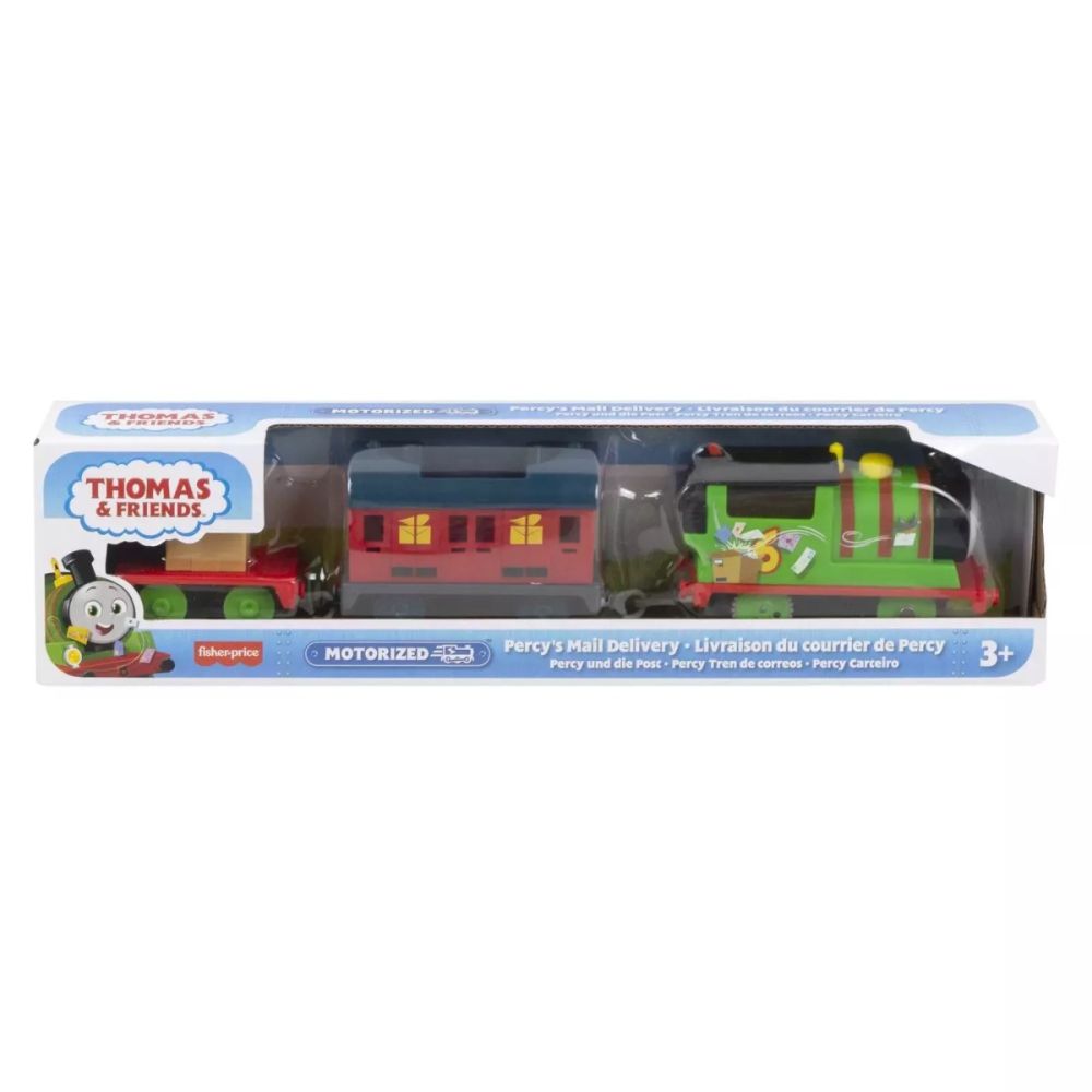 Locomotiva motorizata cu 2 vagoane, Thomas and Friends, Percy Mail Delivery, HMK04