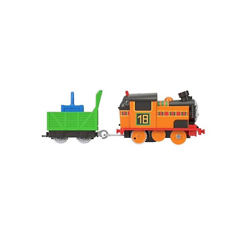 Set de joaca, Locomotiva motorizata cu vagon pe sine, Thomas and Friends, Nia, HGY81
