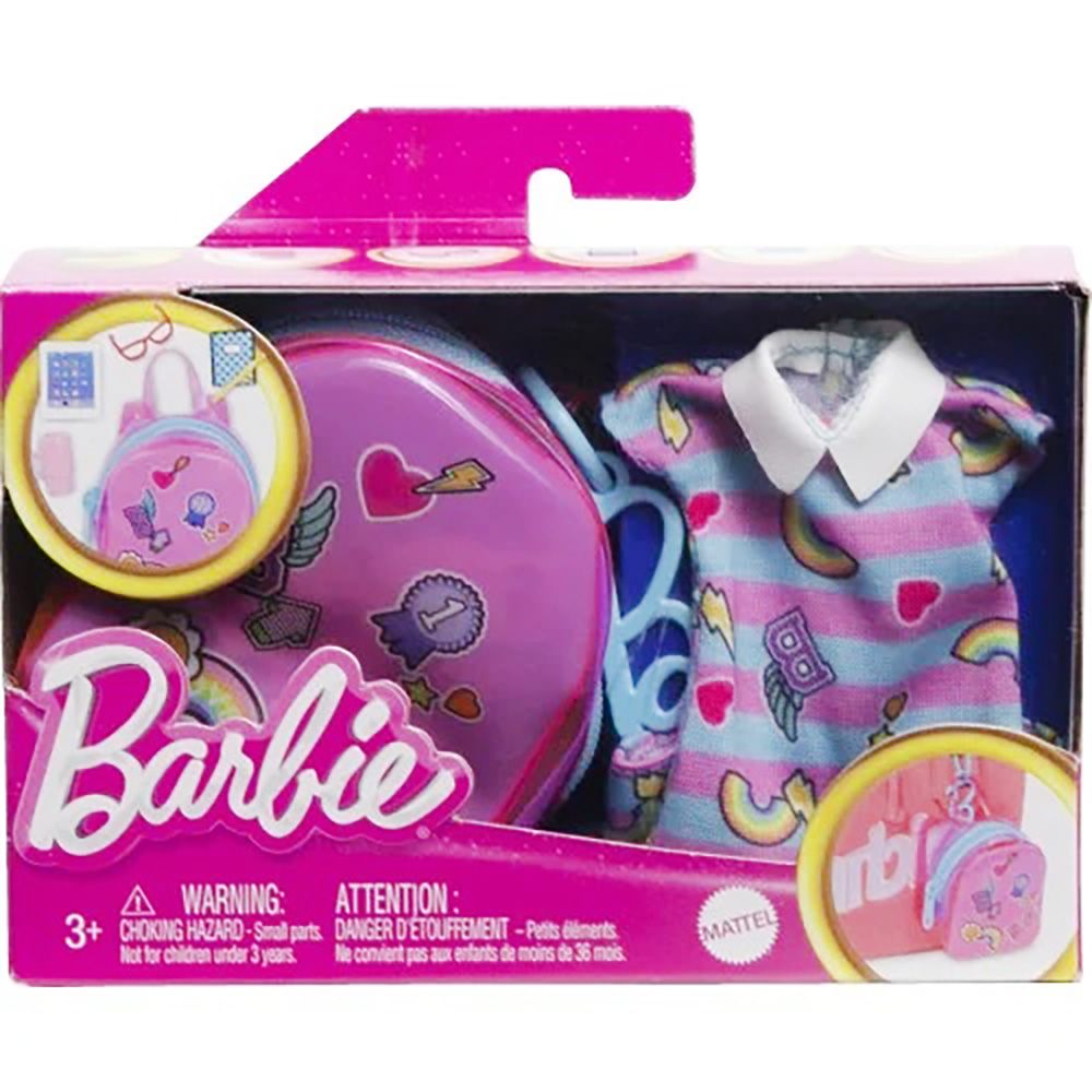 Set rucsac si rochie pentru Papusa, Barbie, HJT44