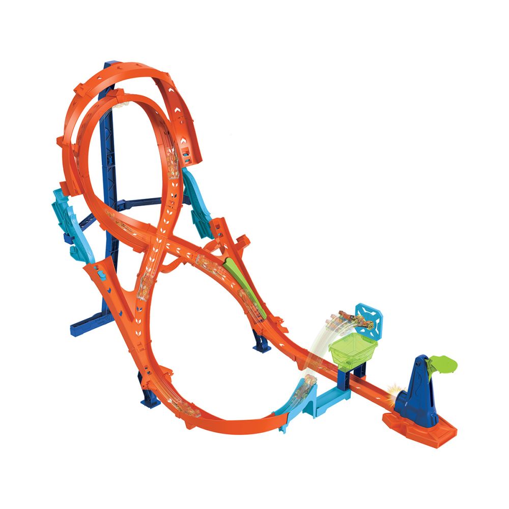 Set de joaca, masinuta cu 2 circuite, Hot Wheels, Vertical-8 Jump, HMB15