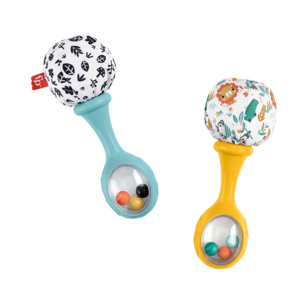 Set 2 zornaitoare, Fisher Price, Rattle n Rock Maracas, HMF34