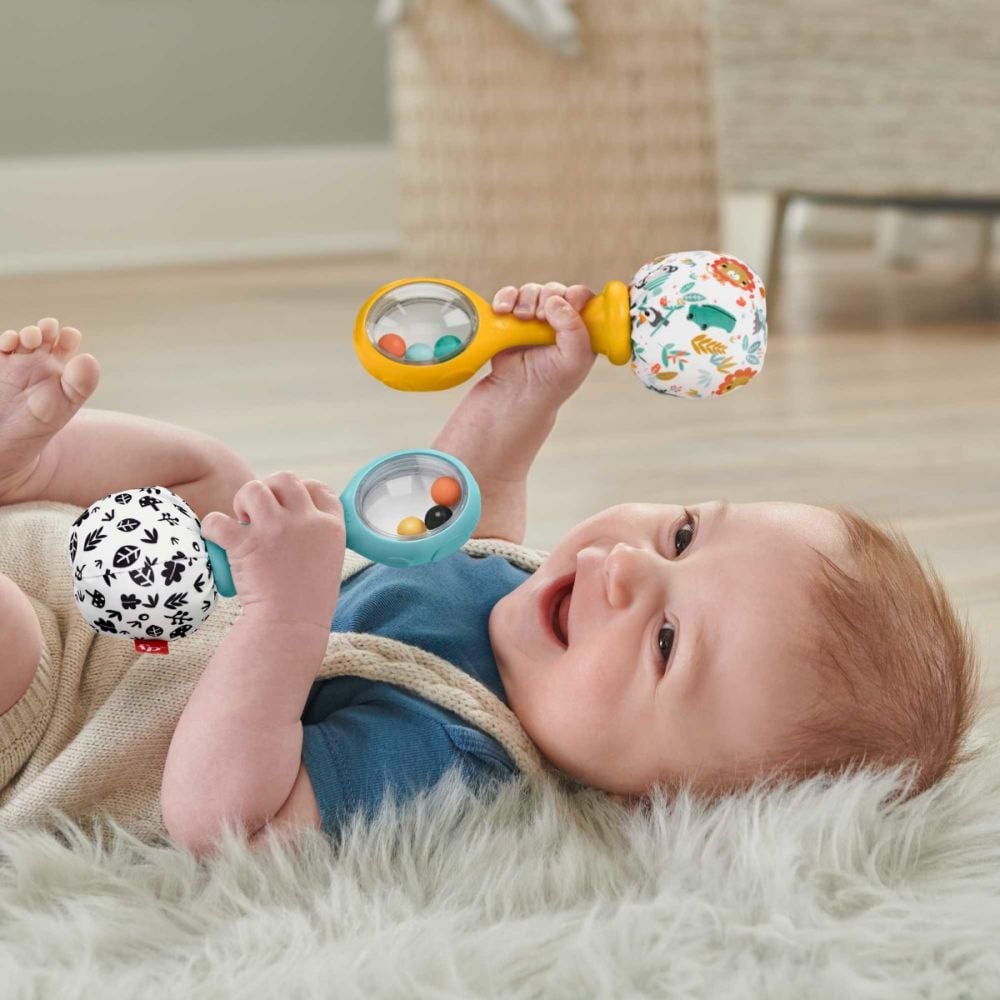 Set 2 zornaitoare, Fisher Price, Rattle n Rock Maracas, HMF34