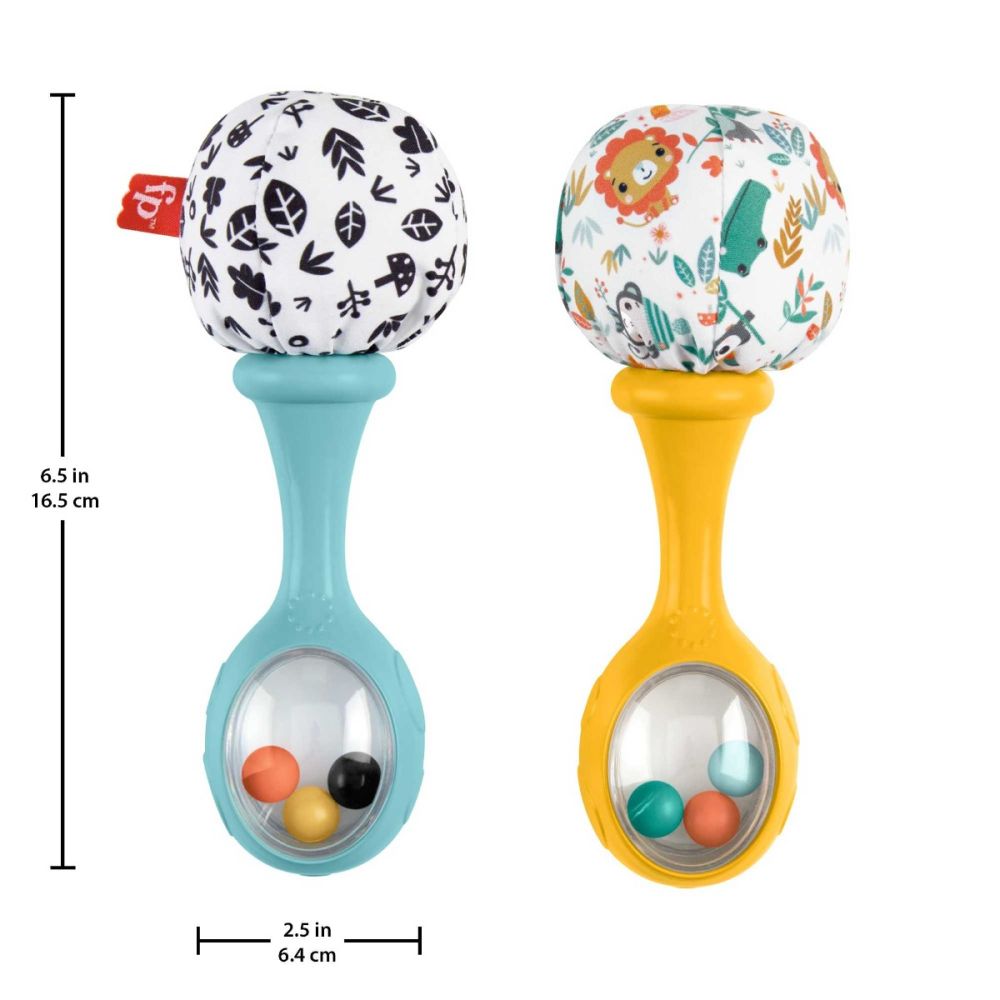 Set 2 zornaitoare, Fisher Price, Rattle n Rock Maracas, HMF34