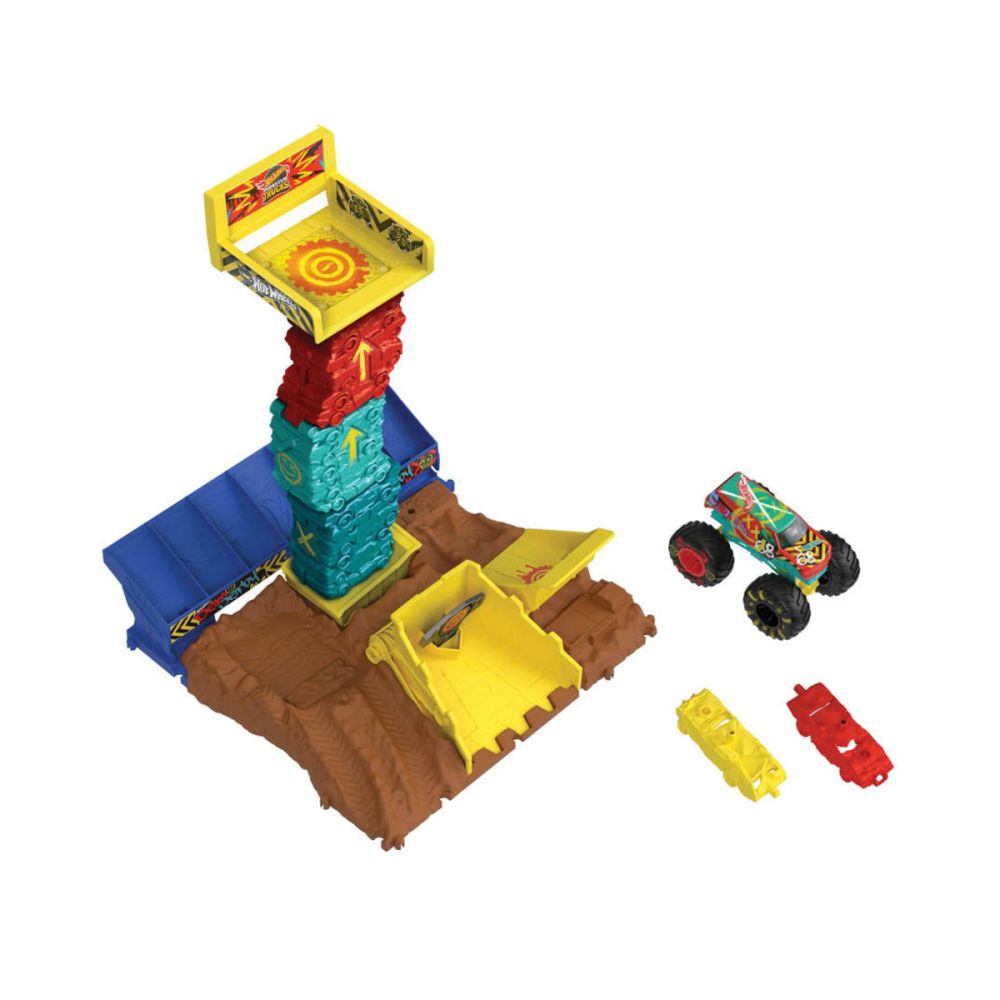 Monster truck deals hot wheels car