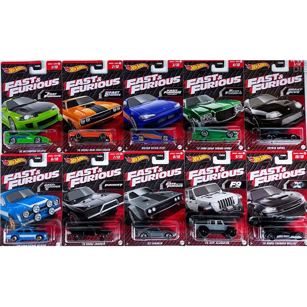 Masinuta Fast and Furious, Hot Wheels, Ice Charger, 1:64, HNR98
