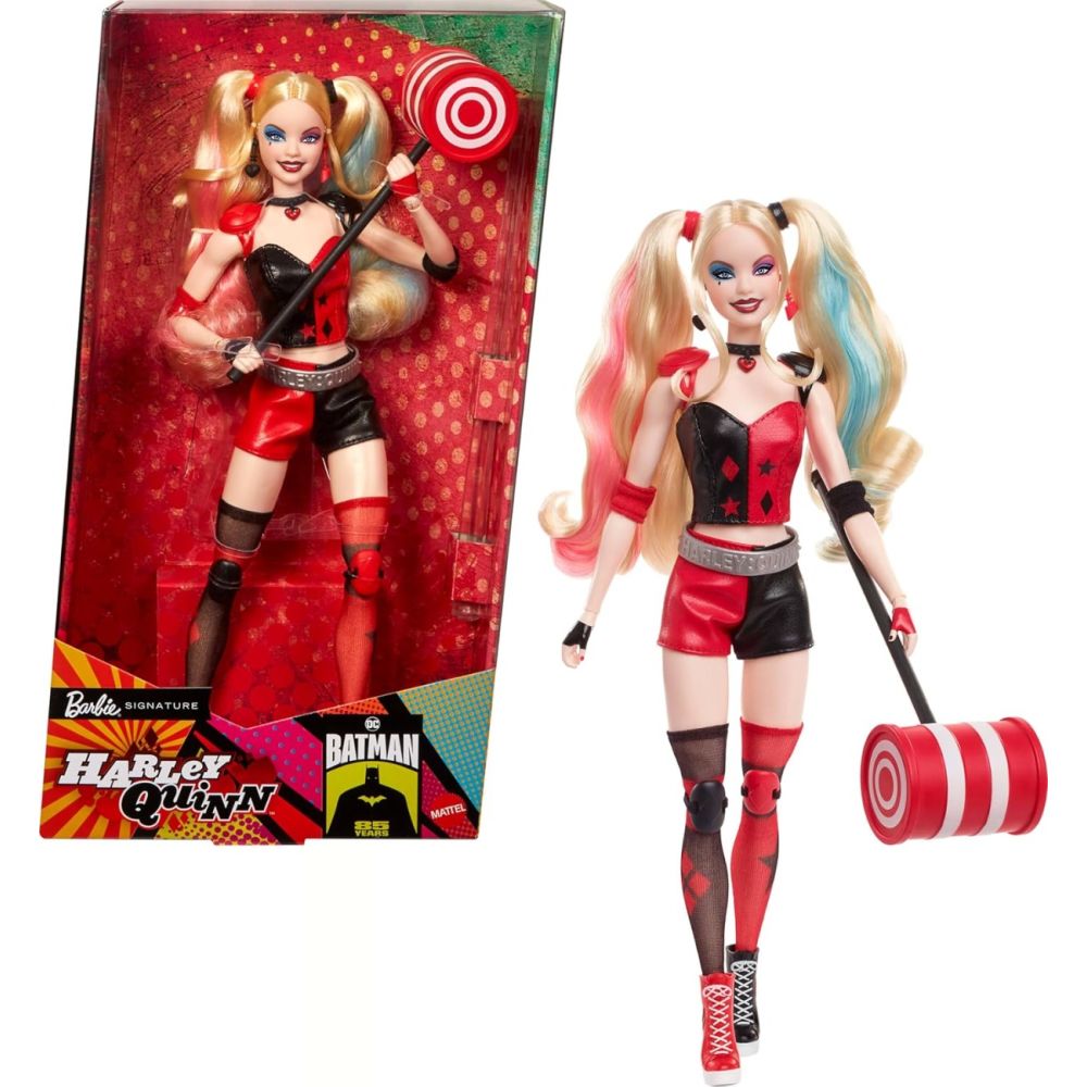 Papusa Barbie Signature, Batman 85Th Anniversary, Harley Quinn, HRM84