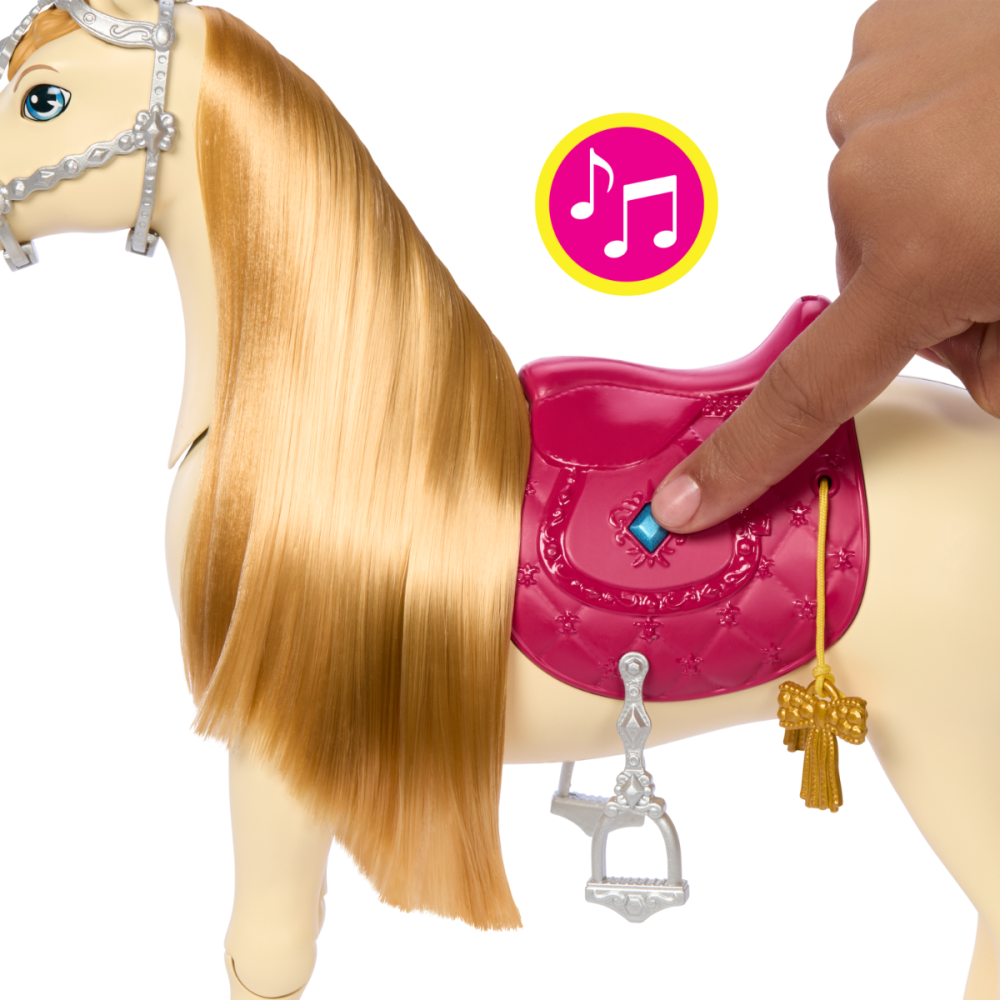Calut cu sunete si accesorii, Barbie, The Great Horse Chase, HXJ42