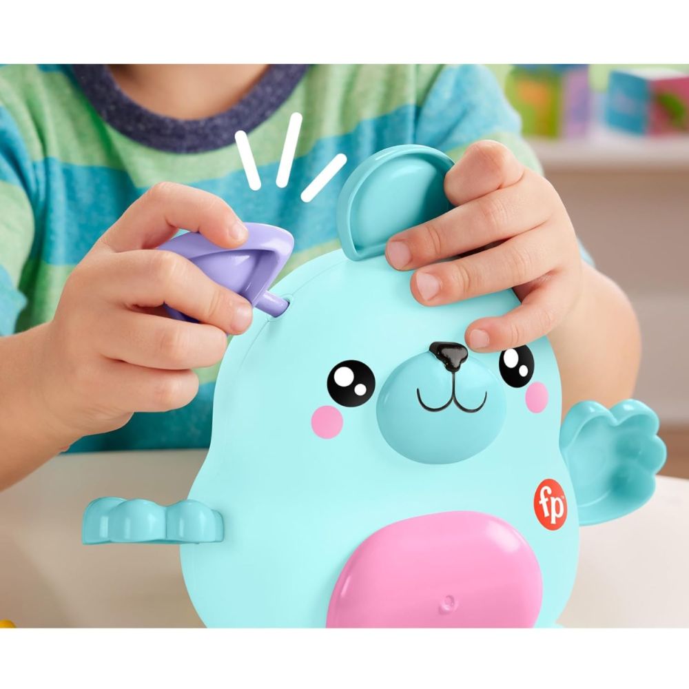 Ursulet cu forme, Fisher Price, Mix and Match Pet, 17 accesorii HXP18