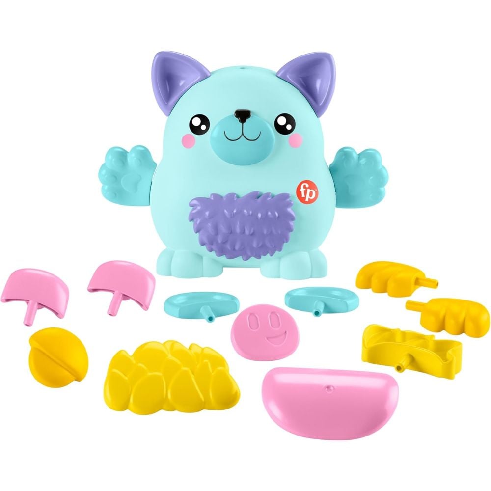 Ursulet cu forme, Fisher Price, Mix and Match Pet, 17 accesorii HXP18