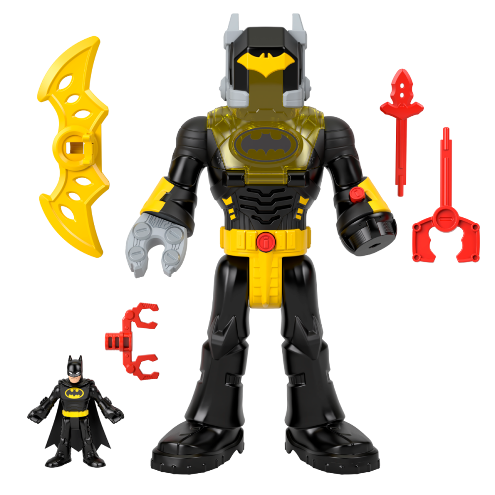 Figurina Imaginext, Dc Super Friends, Batman in costum Exo, 30 cm, HYG31
