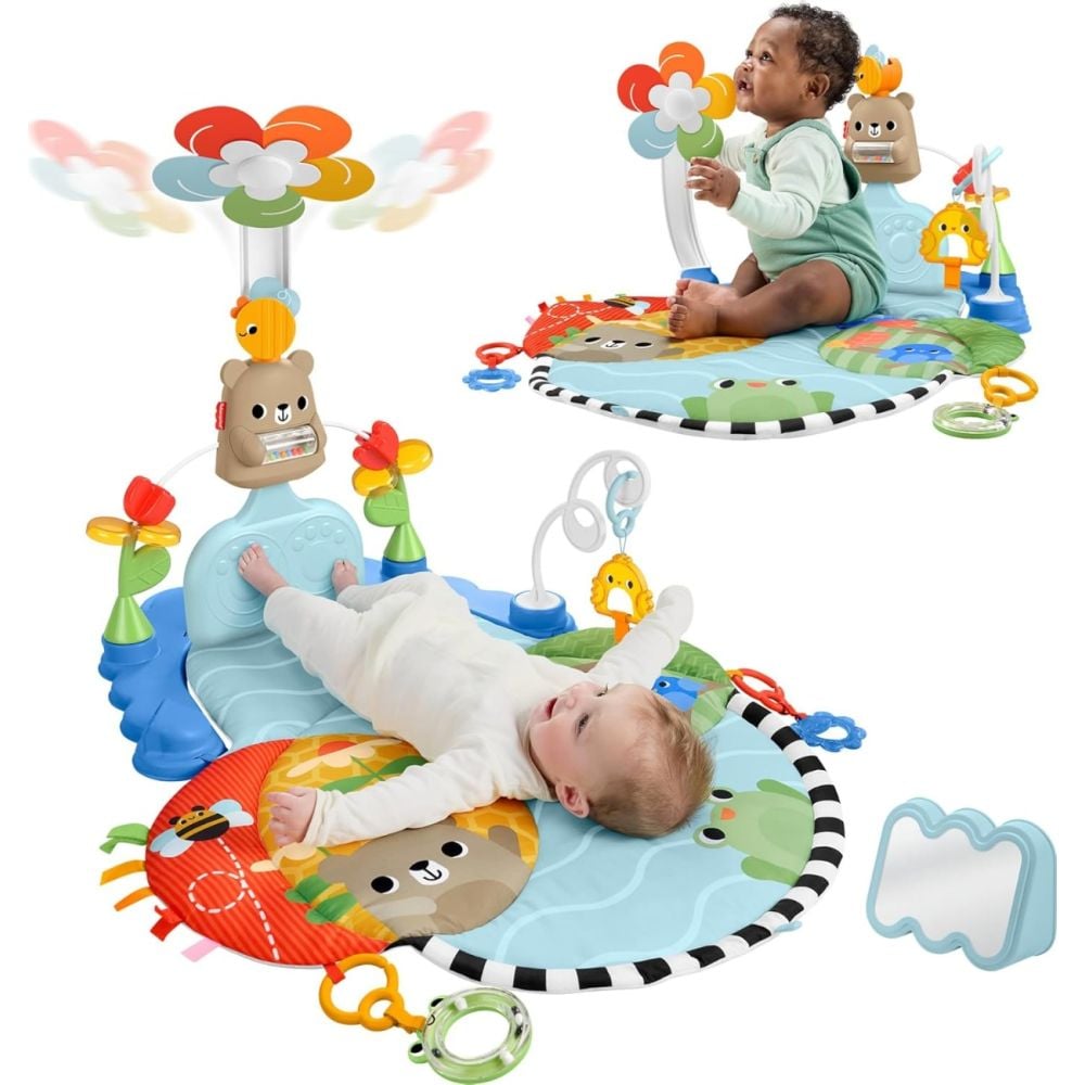 Saltea de activitati 3 in 1, Fisher Price, Kick and Sway Activity Gym, HYR60
