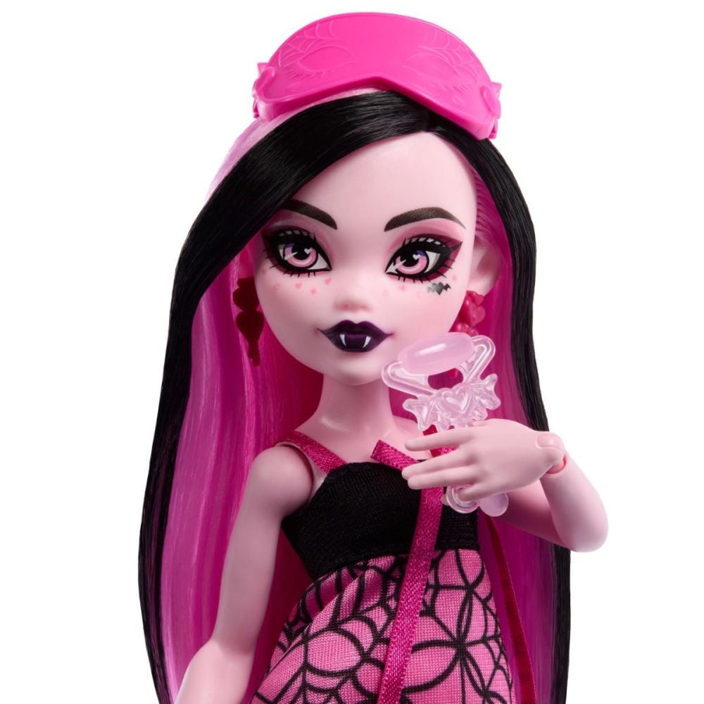 Papusa surpriza cu 5 accesorii, Monster High, Buried Secrets, Cozy Creepover, HYV64