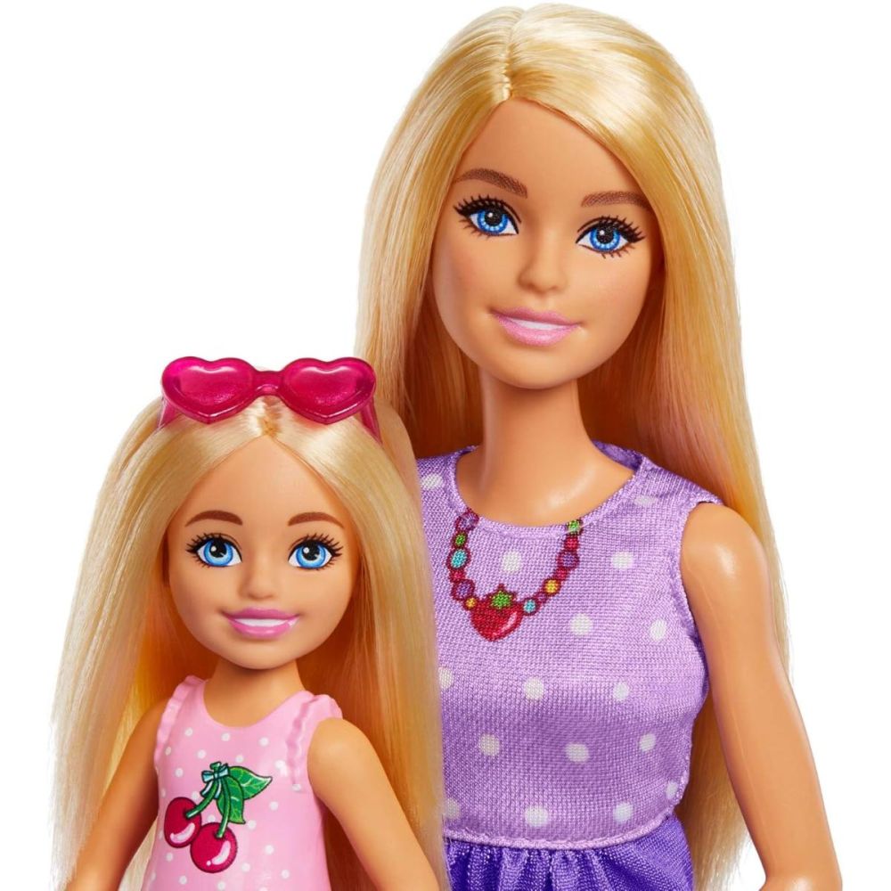 Set de joaca cu papusa, Barbie si Chelsea la picnic, JBF43
