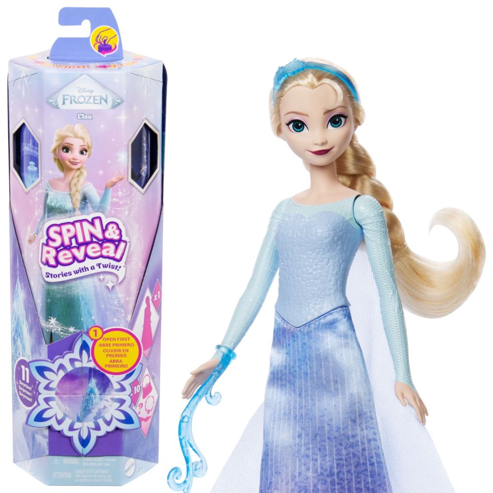Papusa Disney Frozen, Spin and Reveal, Elsa, Wave 2, JBG59