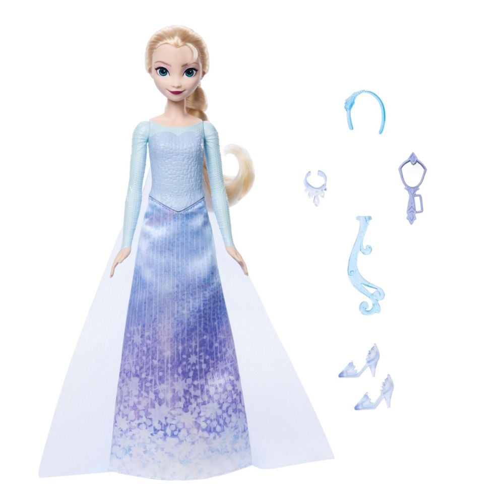 Papusa Disney Frozen, Spin and Reveal, Elsa, Wave 2, JBG59