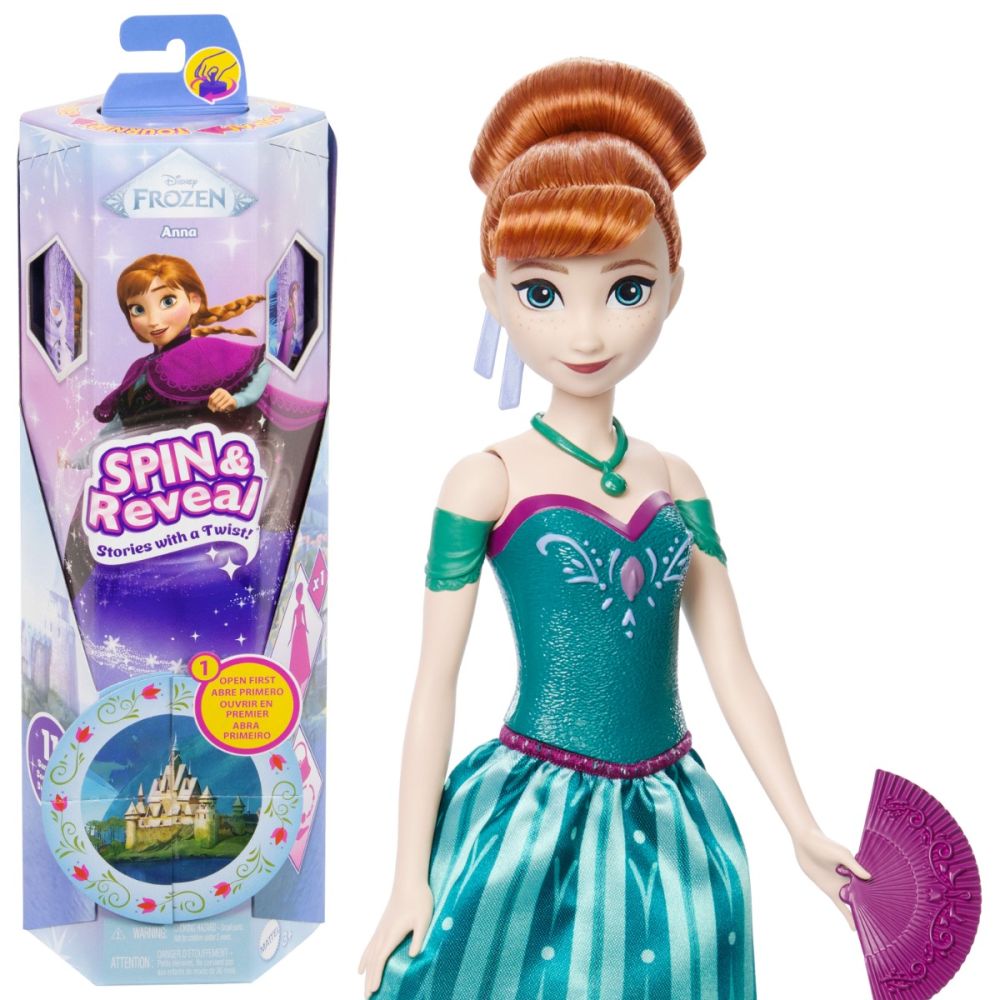 Papusa Disney Frozen, Spin and Reveal, Anna, Wave 2, JBG60