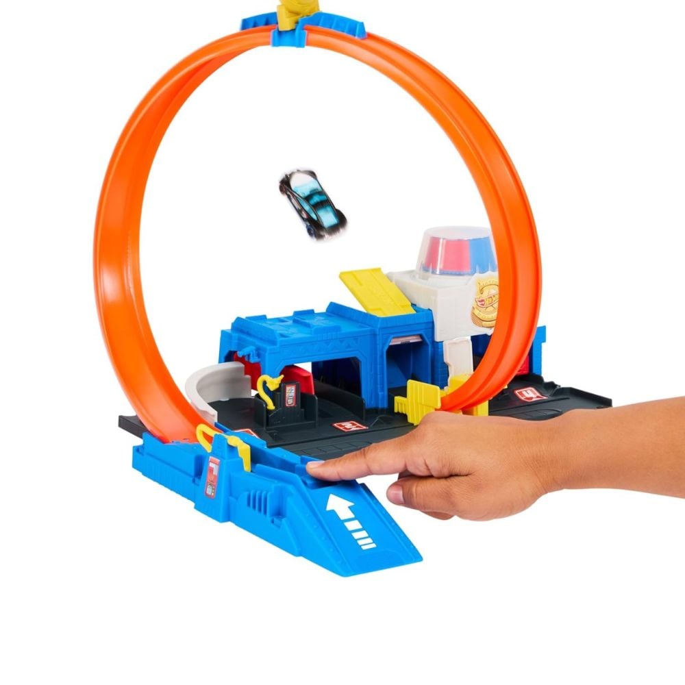 Set de joaca cu masinuta, Hot Wheels City, Super Police Station, JBM71