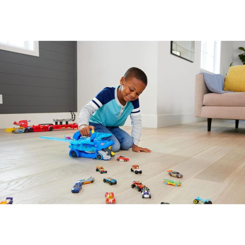 Transportator cu doua masini, Hot Wheels, Dual Dragon Ultimate