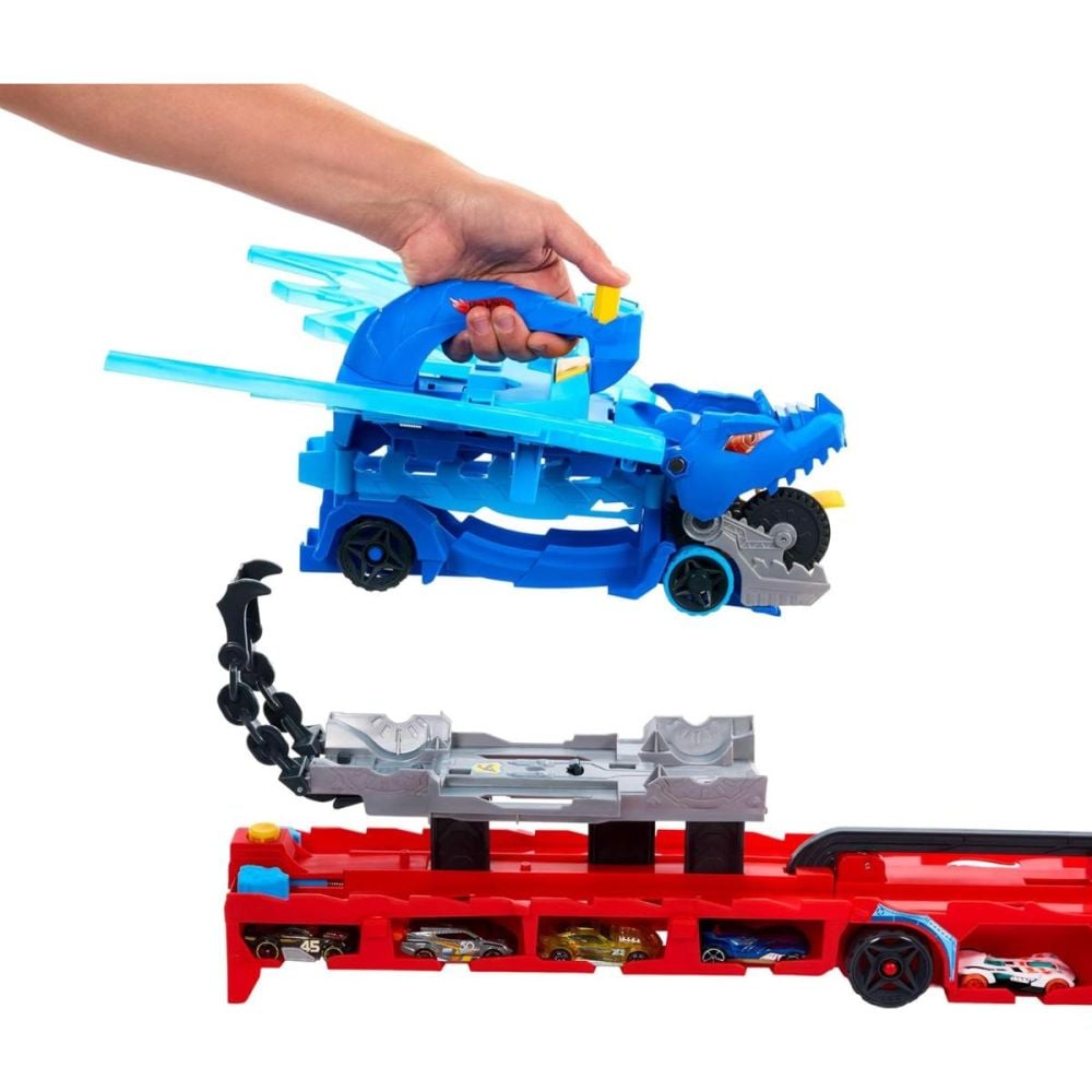 Transportator cu doua masini, Hot Wheels, Dual Dragon Ultimate Transportator cu doua masini, Hot Wheels, Dual Dragon Ultimate