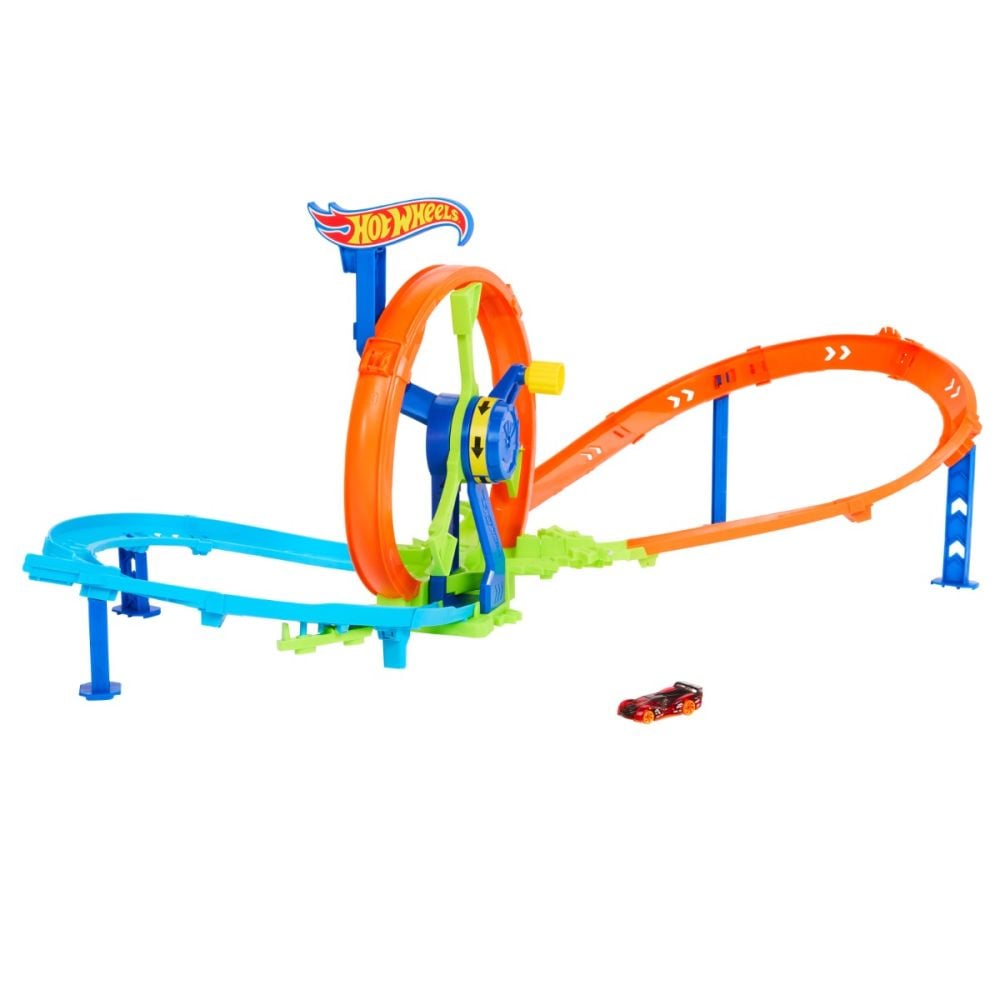 Set de joaca Hot Wheels, Rapid Launch and Loop, Stunt Tracks