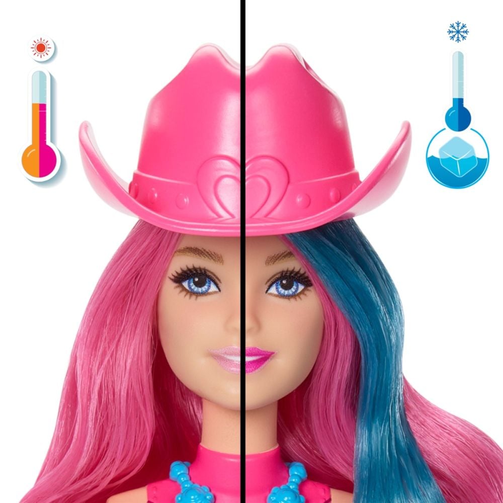Papusa surpriza Barbie, Color Reveal, Disco Star, 6 surprize, JCP01