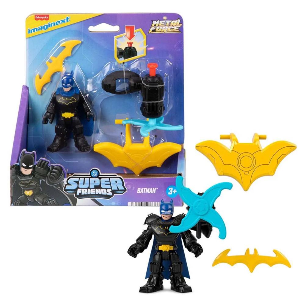 Set de joaca cu figurina, Imaginext, Metal Force, Batman, JDK91
