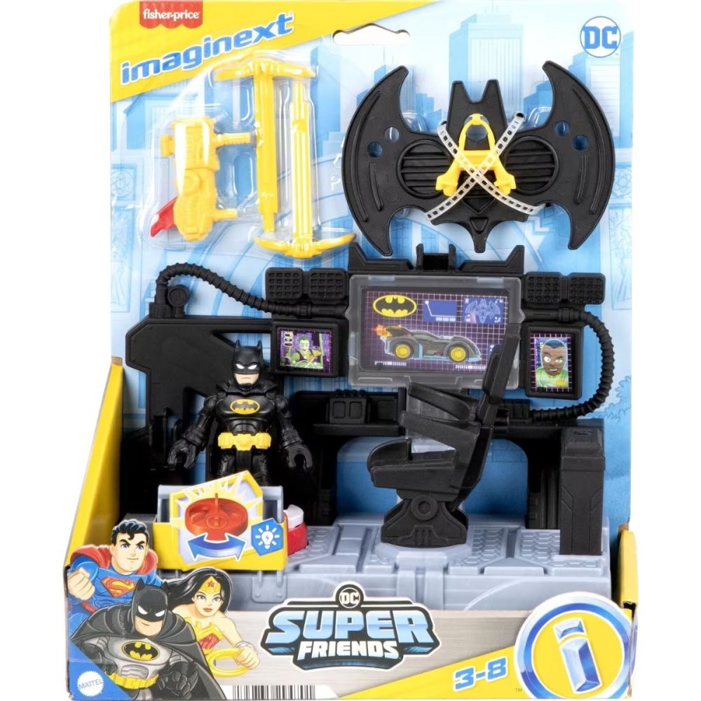 Set de joaca cu figurina, Imaginext, Dc Super Friends, Bat Command