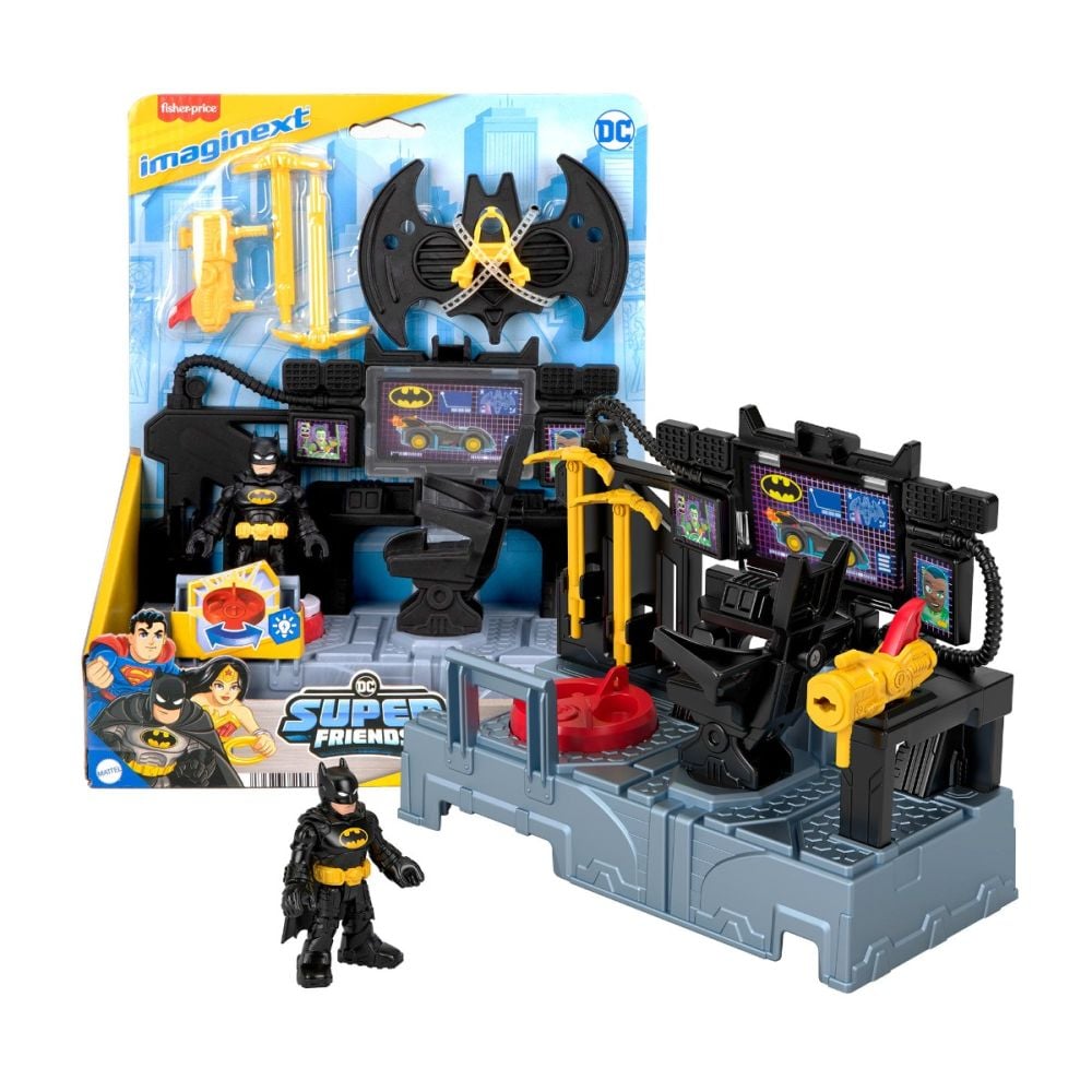 Set de joaca cu figurina, Imaginext, Dc Super Friends, Bat Command Center, JFD93