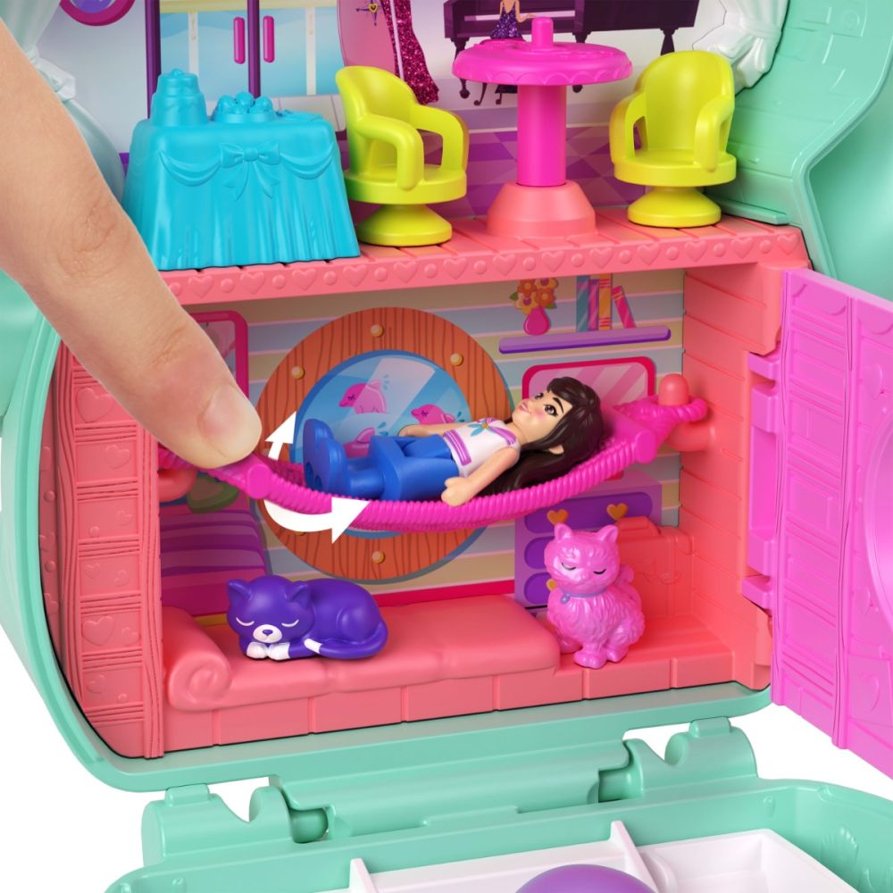 Set de joaca cu papusa si accesorii in gentuta, Polly Pocket, Sailor Kitten, JCR37