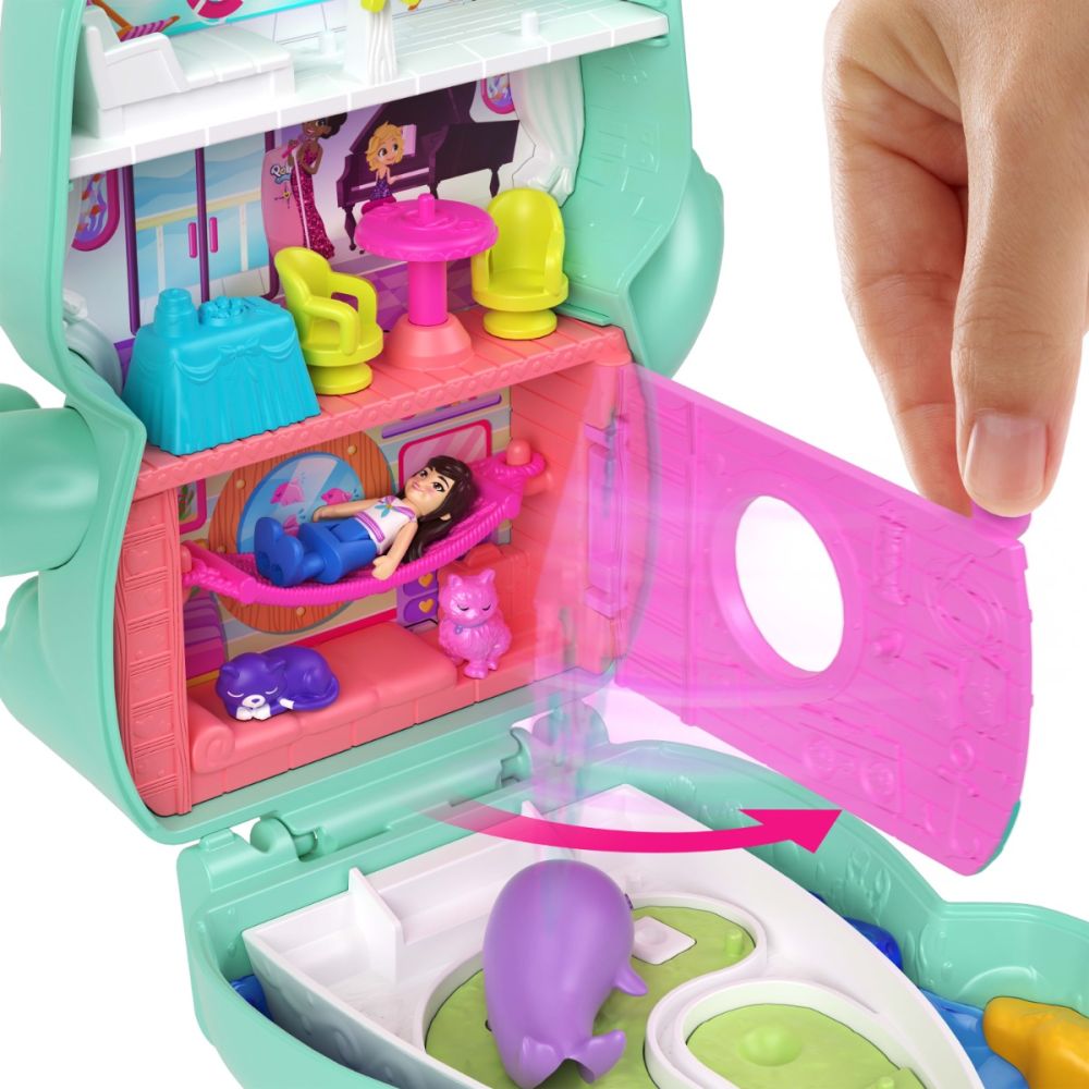 Set de joaca cu papusa si accesorii in gentuta, Polly Pocket, Sailor Kitten, JCR37